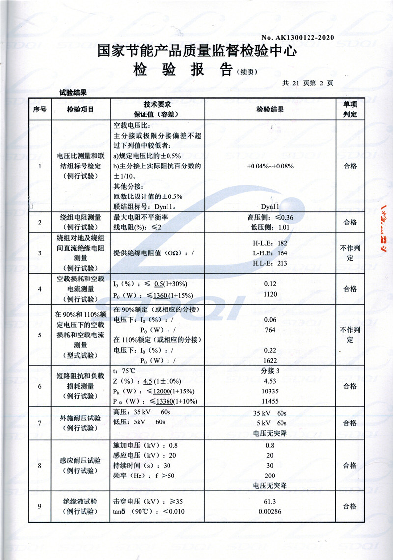 高低压试验报告-S11-1250高县高县高县油浸式变压器-2.jpg